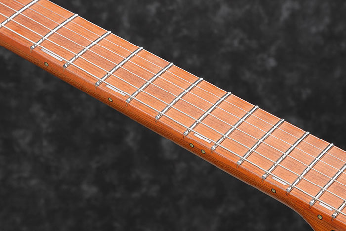 Jatoba fretboard w/Off-set white block inlay